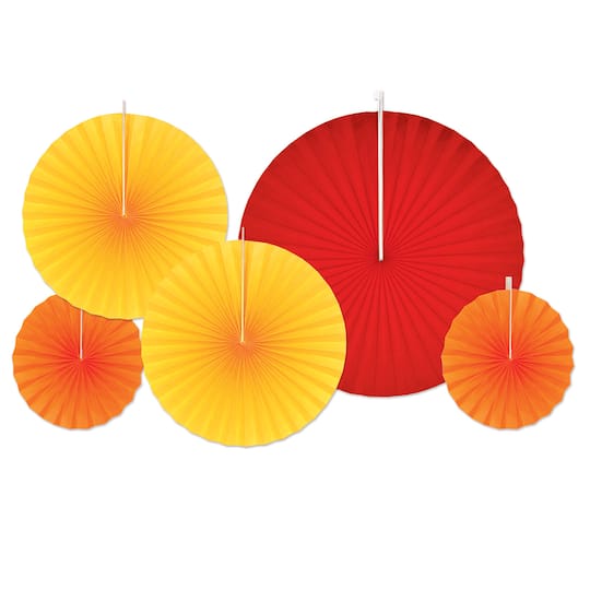 Beistle Fall Accordion Paper Fans, 10ct.